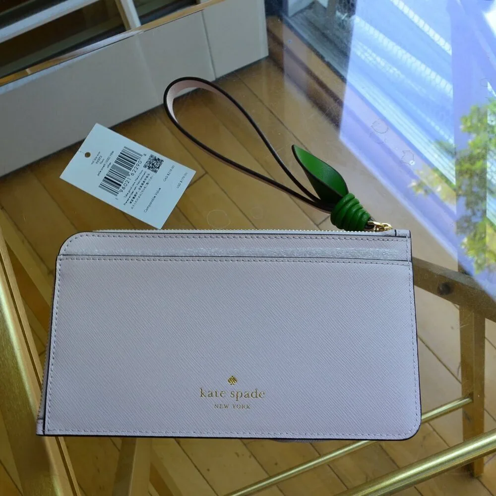 Kate Spade KK972 Flora Flower Medium L-Zip Wristlet